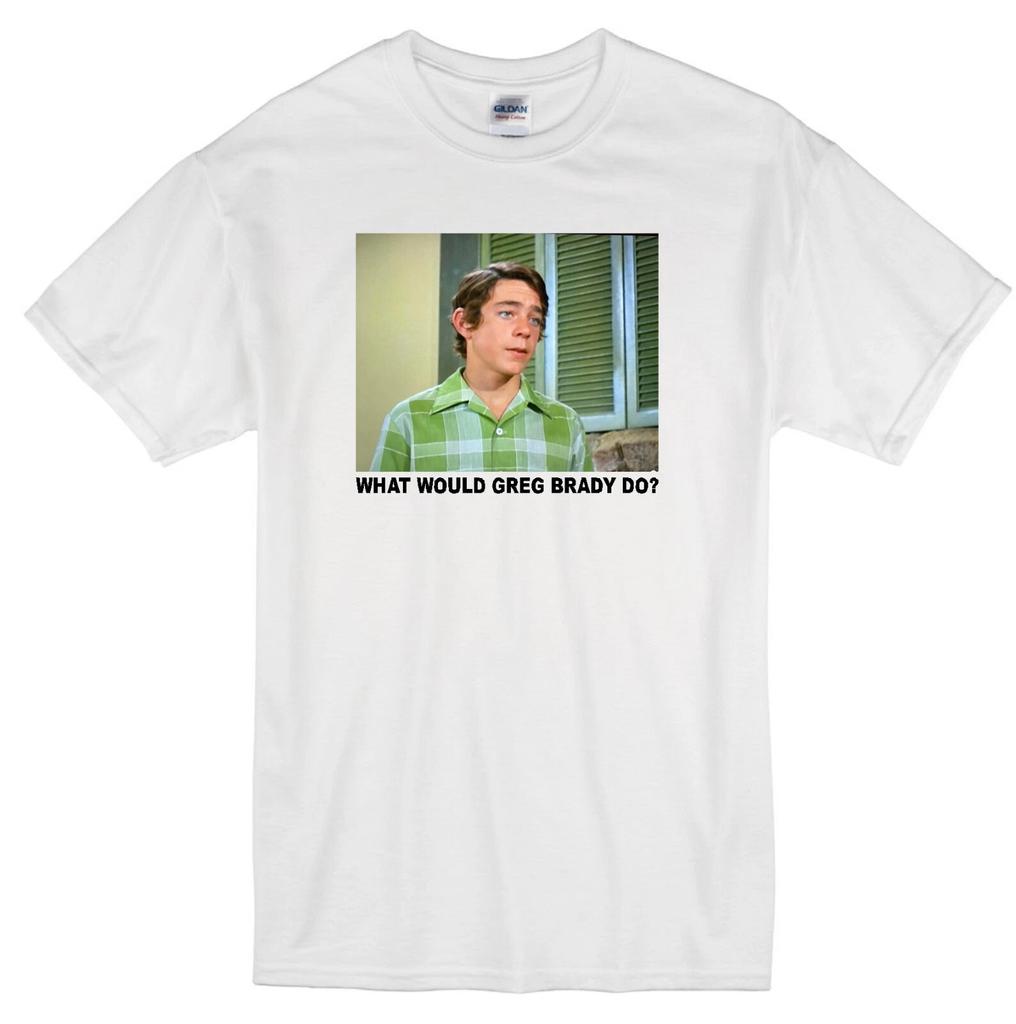 GREG BRADY WWD? BARRY WILLIAMS BRADY BUNCH SON TV FAMILY SITCOM WHITE T-shirt