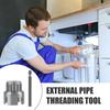 Integrated Internal External Pipe Threading Tool Universal Pipe Thread Cutting Tool Electric Drill Compatible PVC Pipe Threader Kit