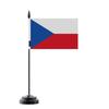 Drapeau De Table - Tchéquie - 14 X 21 Cm - Polyester - Mât En Plastique - Impression Recto/Verso