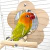 Bite Resistant Bird Flower Mirror Toy Hanging Parrot Swing Toy Parrot Swing Stand  Cage Accessories