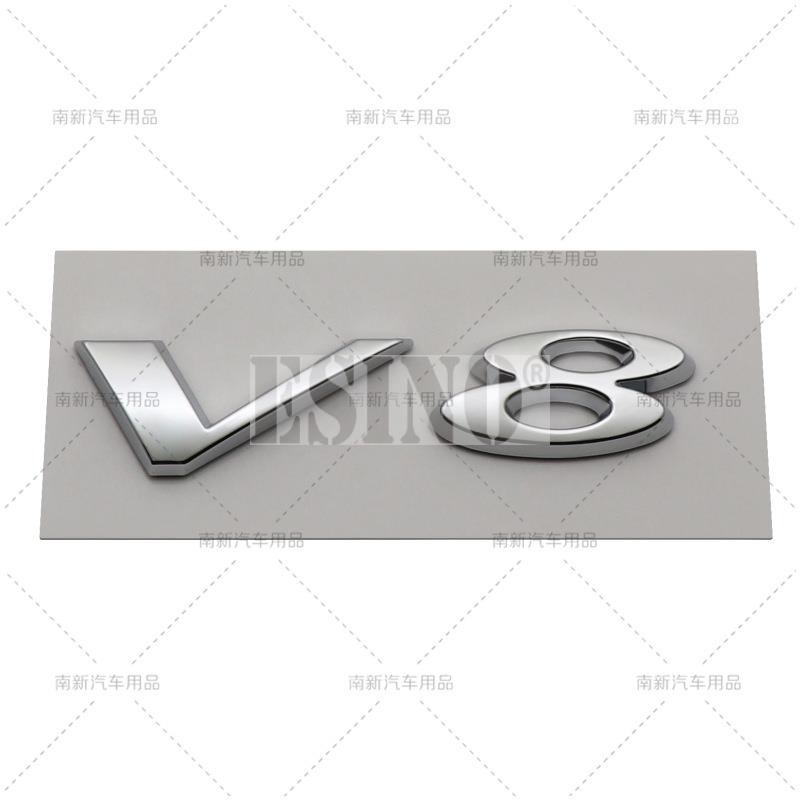 Car Styling 3D 3.0 5.0 V6 V8 Car ABS RearTrunk Fender Adhesive Badge Body Tailgate Displaceme Emblem For Jaguar XE XF XJ HH1
