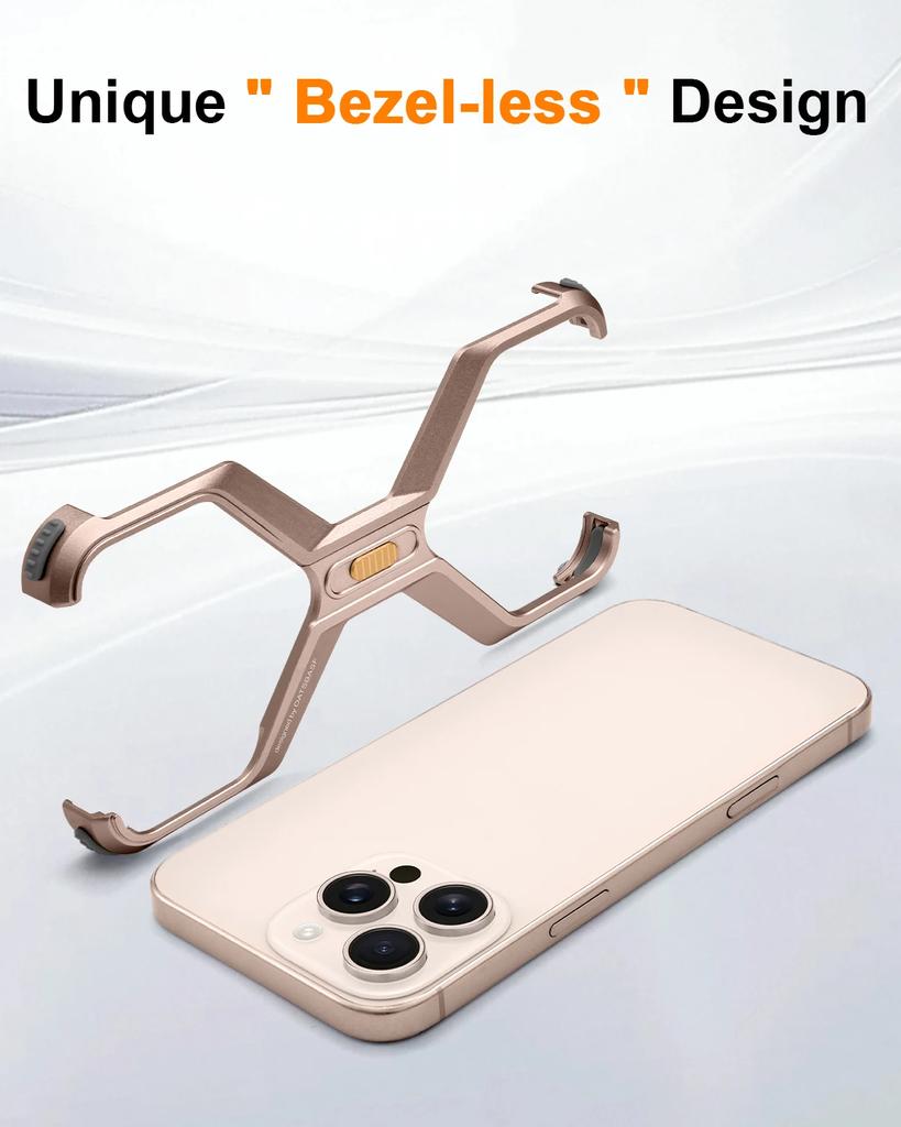 Oatsbasf Безрамочный Металлический X-образный Чехол для Телефона для iPhone 16 Pro/Pro Max Алюминиевый Сплав Минималистичный Ударопрочный Защитный Чехол