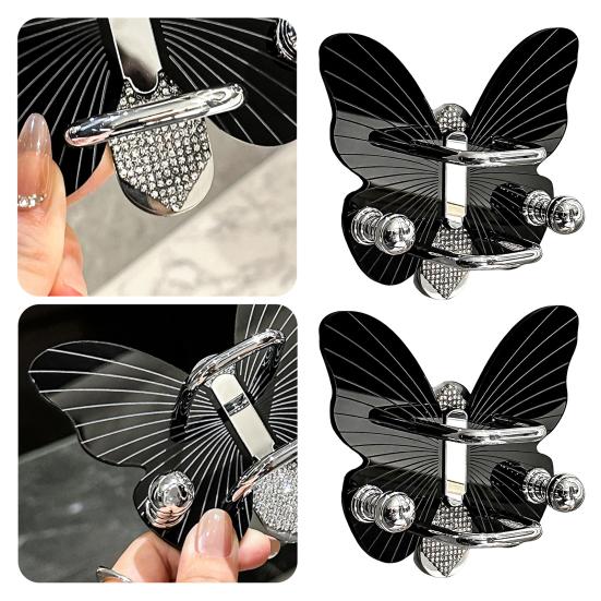 Настенный держатель для расчесок с крючком, прочный, выдерживающий нагрузку, самоклеящийся, простая установка, в форме бабочки, стеллаж для хранения в ванной комнате