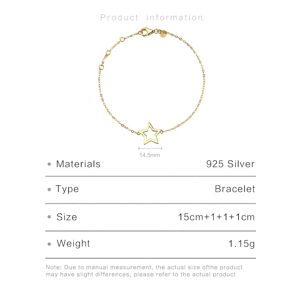 ANDYWEN Женский браслет из 100% стерлингового серебра 925 пробы, золотая цепочка с подвеской в ​​виде звезды, ручная цепочка с цирконием, 2023, роскошные изящные ювелирные изделия с фианитом