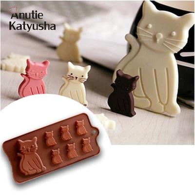 Формы для шоколада, 3D форма кошки, силиконовые формы для выпечки, форма для выпечки торта, инструмент для украшения торта, сделай сам, кухонная форма для мыла для рук