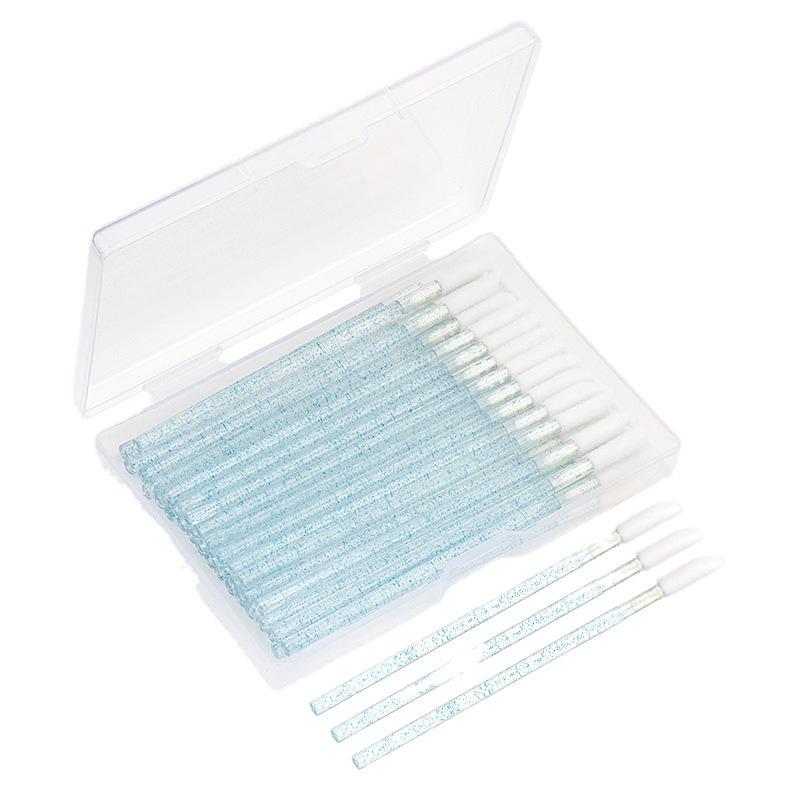 50 шт. Нейлоновая кисть для губ, инструменты для макияжа с хрустальной ручкой