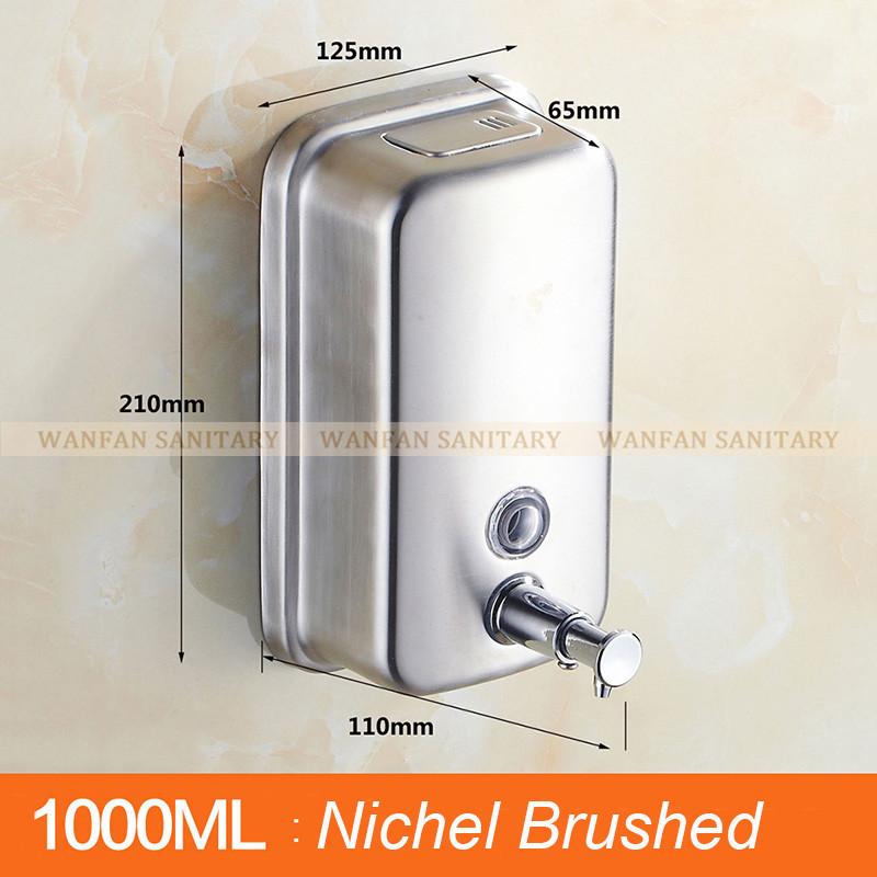 Liquid Soap Dispensers 1000ml Stainless Steel Touch Soap Dispenser Square Bathroom Kitchen Dispenser For Liquid Soap WF-18021