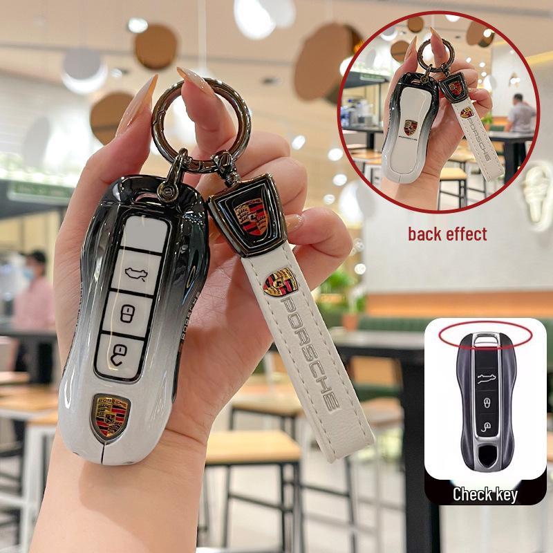 Compatible with Porsche key cases: Cayenne, Panamera, Macan, 911, 718, and Taycan.