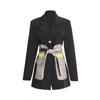 Women's Casual Suit Jacket French Court Style 2023 Autumn V-neck Design Chic Loose Mid-length Luxury Elegant Women's Blazers