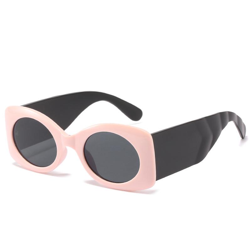 Oval Sunglasses, Trendy Personality Wide-Leg Glasses, Versatile Jelly Sunglasses For Women