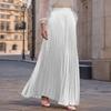 Women's  Casual Pleated Solid Color Half Skirt, Pleated A-line Skirt, Large Swing Floor-length Skirt