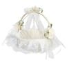 Wedding White Flower Basket Sufficient Capacity Lace Edge Elegant Romantic Flower Basket for