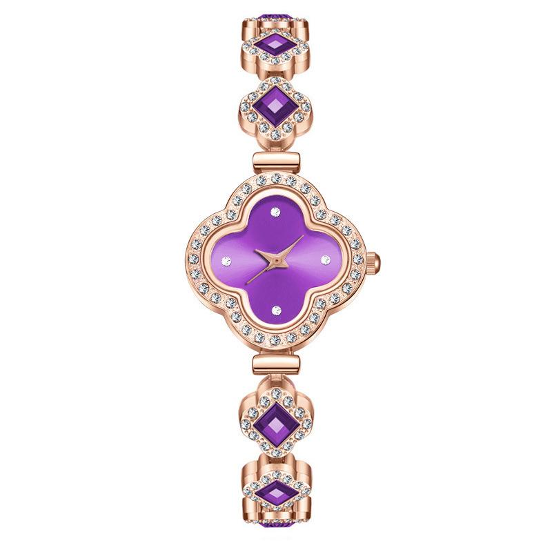 Женские часы женские премиум женские часы зеленые кварцевые часы с бриллиантами браслет-клевер