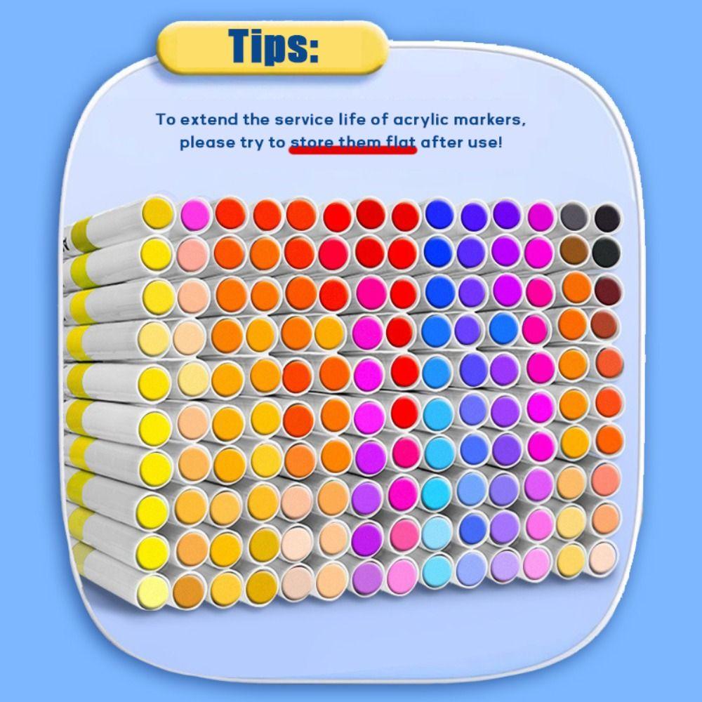 12-120 Цветов Штабелируемые Цветные Акриловые Маркеры Смываемые Художественные Маркеры для Рисования Краска для Камня