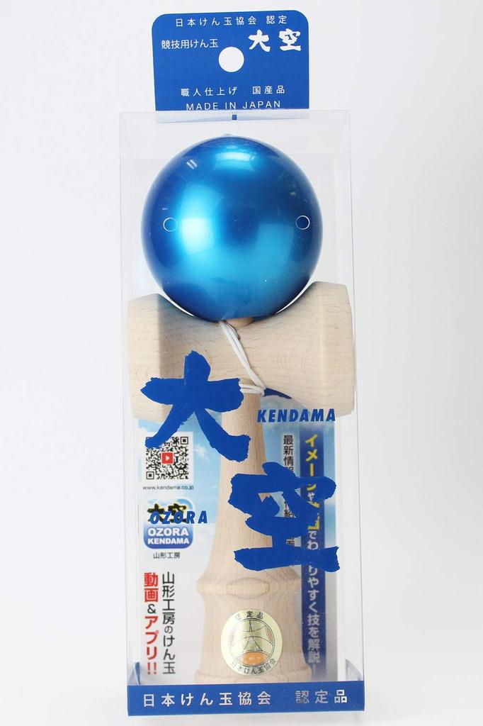 Japan Kendama Association Certified Competition Kendama "Ozora" Premium Made In Japan (OZORA KENDAMA) Clear Blue
