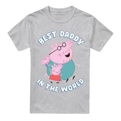 Peppa Pig Унисекс Взрослая Футболка Лучший Папа в Мире