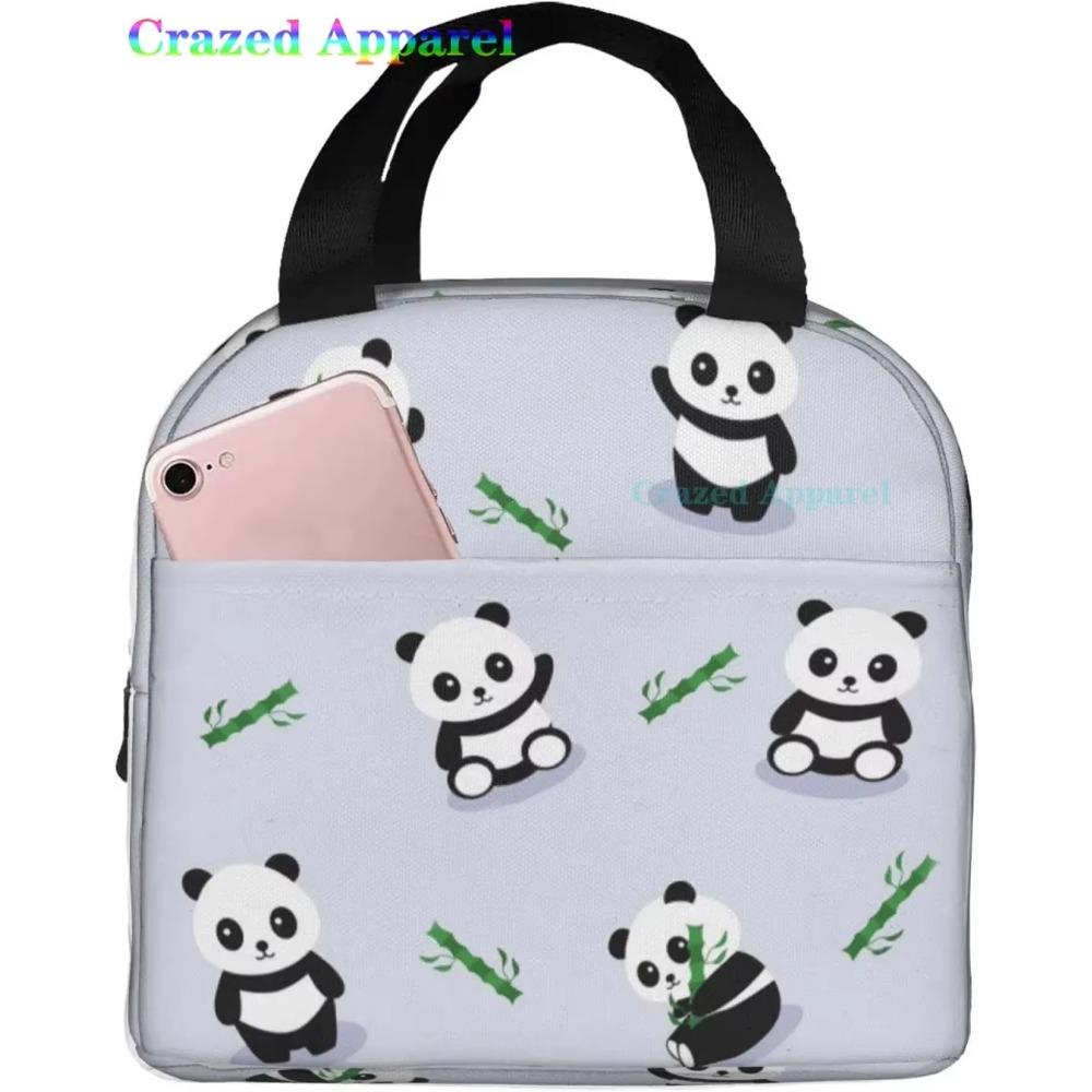 Милая розовая панда термобокс для ланча Bento Kawaii сумки для ланча Маленькие контейнеры для закусок Сумка-ланчбокс Изолированный пакет со льдом