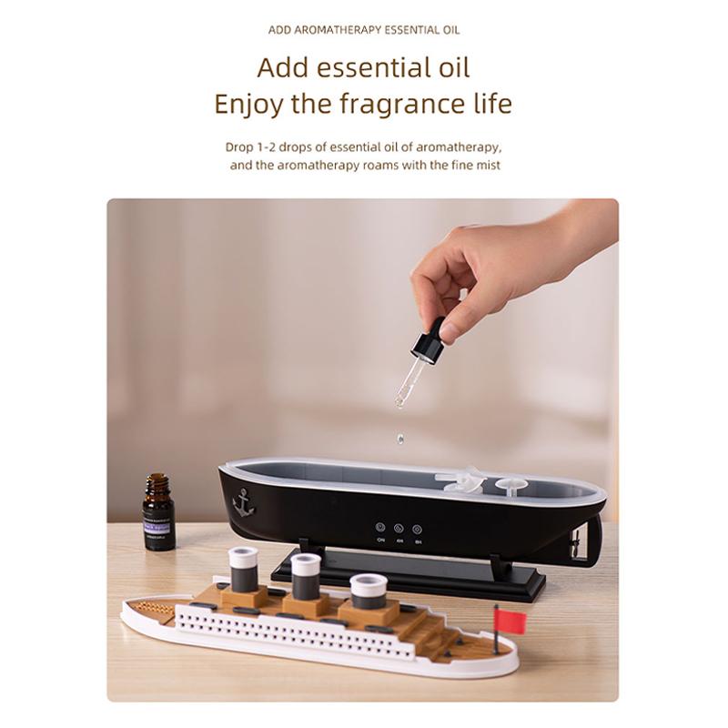 Медуза Аромамашина Маленький Ретро Корабль Увлажнитель Настольный Домашний Использование Цветные Огни Аромамашина