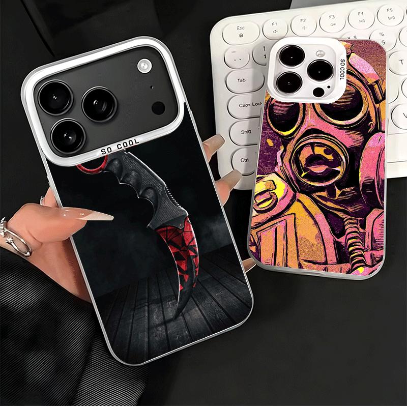 Counter Strike Cs Go Soft Phone Case for iPhone 15 16 17 Pro Max 17Air 16E 14 Plus 13 12 Mini Shockproof Cover Back Shell