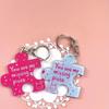 Multicolour Acrylic Puzzle Text Keychain Korean Style Accessories  Versatile   Daily