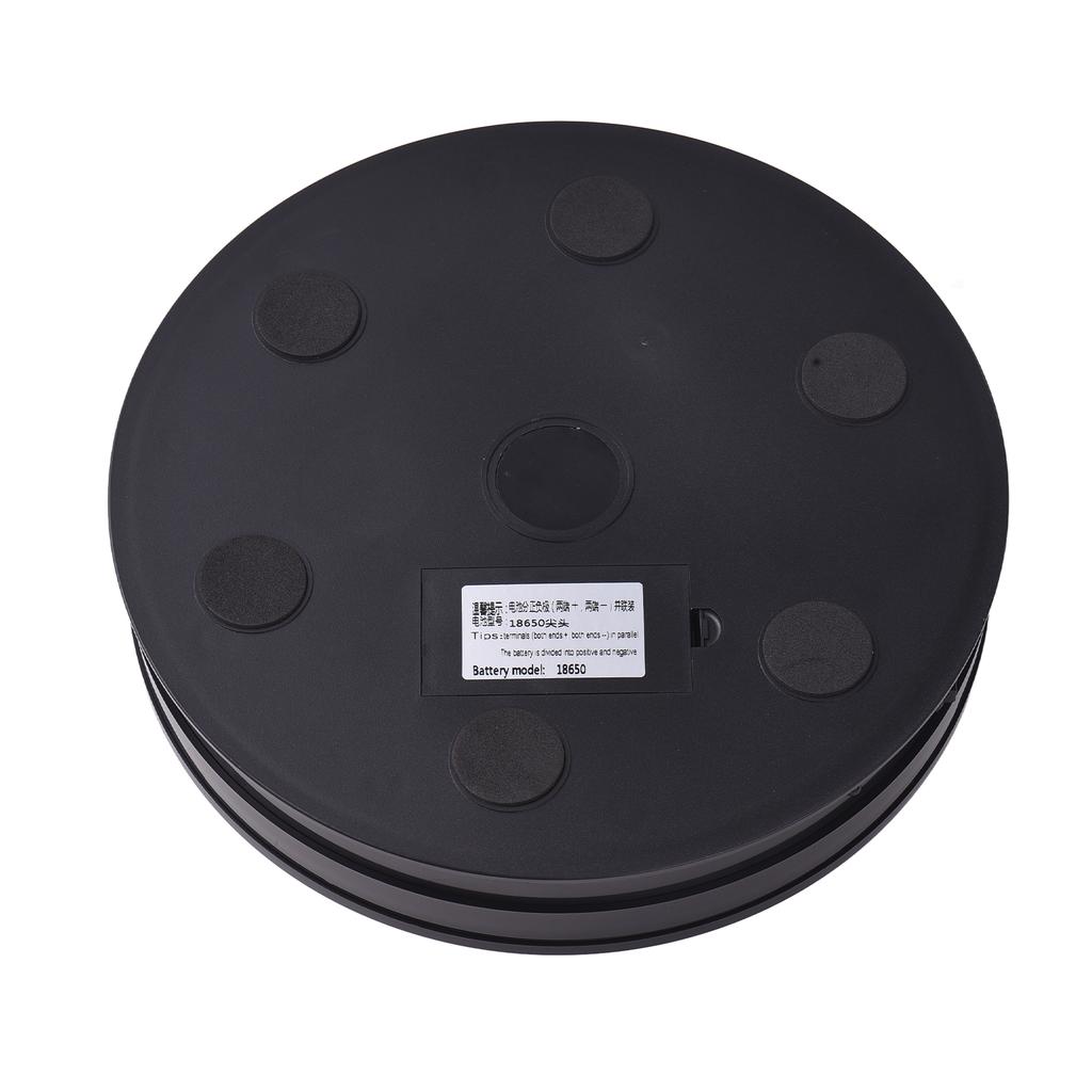 25cm 10 Inch Motorized Rotating Display Stand with LED Light 360 Degrees Rotatable Electric Potography Turntable for
