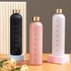 1L Water Bottle with Time Marker 32 OZ Fitness Sports Outdoor Travel Portable Leakproof Drinkware BPA Free Frosted Drink Bottles
