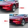 For New Tesla Y 2024+ Front Bumper Spoiler Fog Lamp Hoods Modification Trim Cover Air Knife Splitter Body Kit Tuning