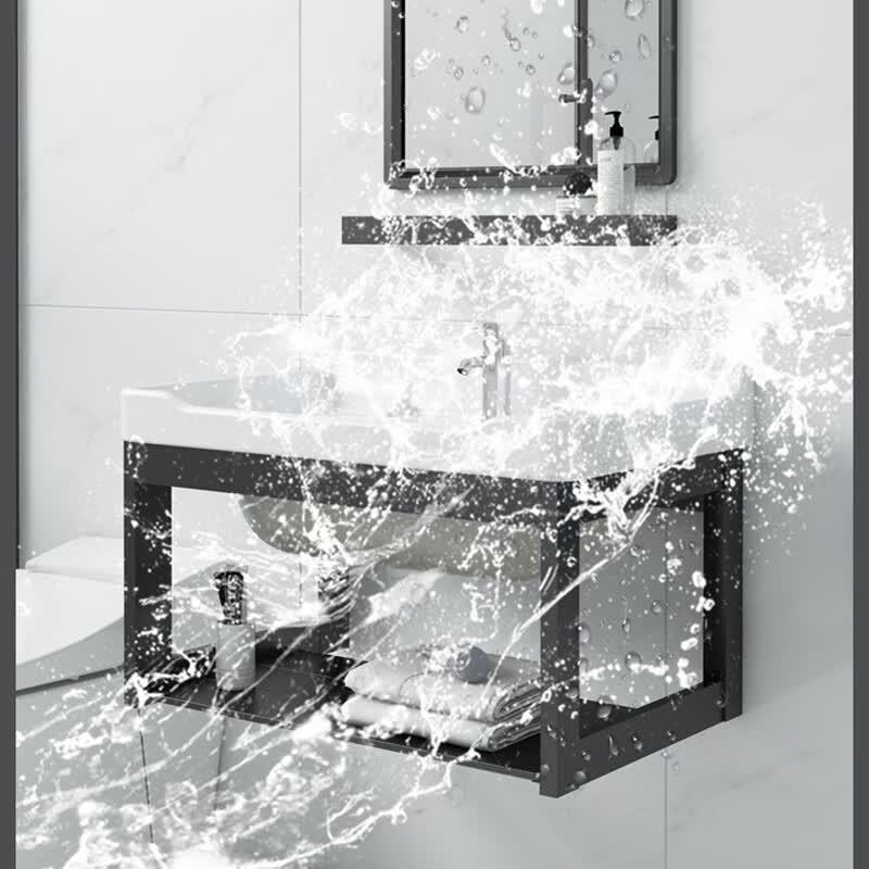 Light Luxury Bathroom Vanity with Integrated Basin