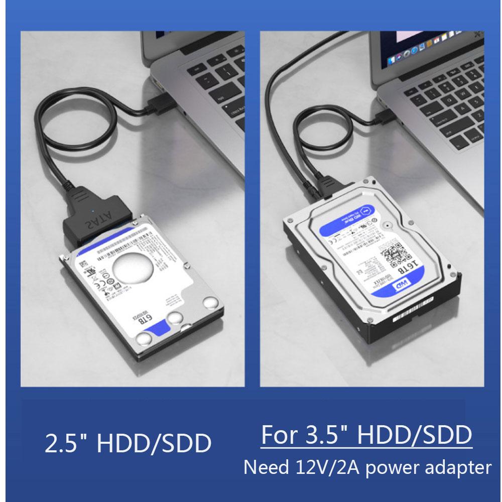Кабель-адаптер USB 3.0 на SATA 3 для HDD/SSD 2,5" и 3,5" Кабель-конвертер USB3.0 для жесткого диска Samsung Seagate WD 2,5 3,5 дюйма