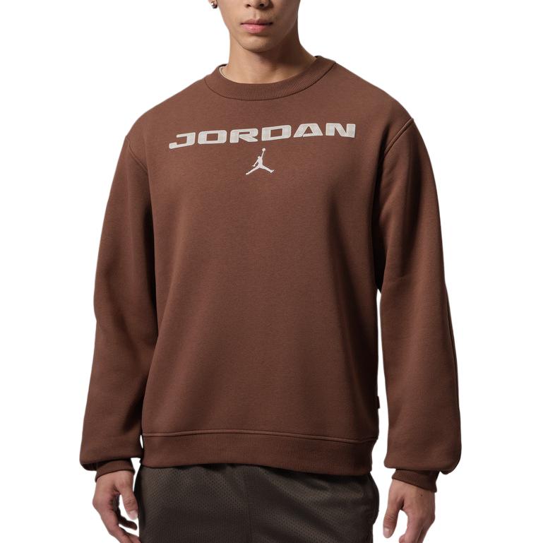 Jordan FLC Sweatshirts Men's Brown Crew Neck Moderate IM9855-265