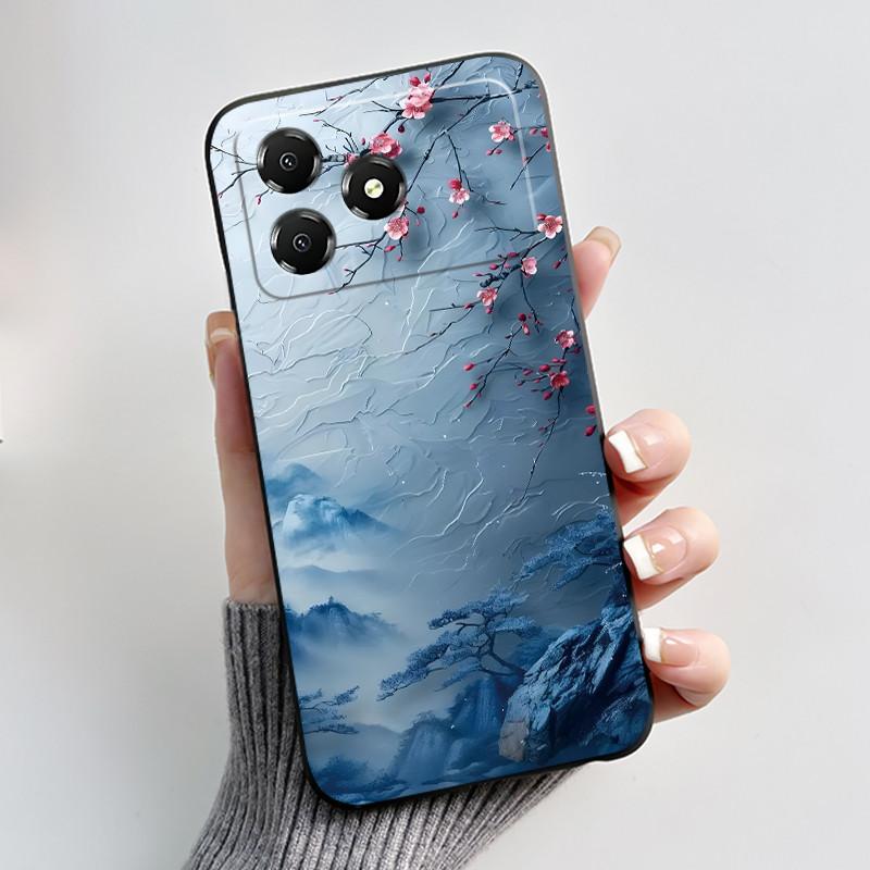 Милый Мультяшный Чехол Для ZTE Blade A36 Печатный Корпус Защитная Крышка Мягкий Силикон Черный Корпус