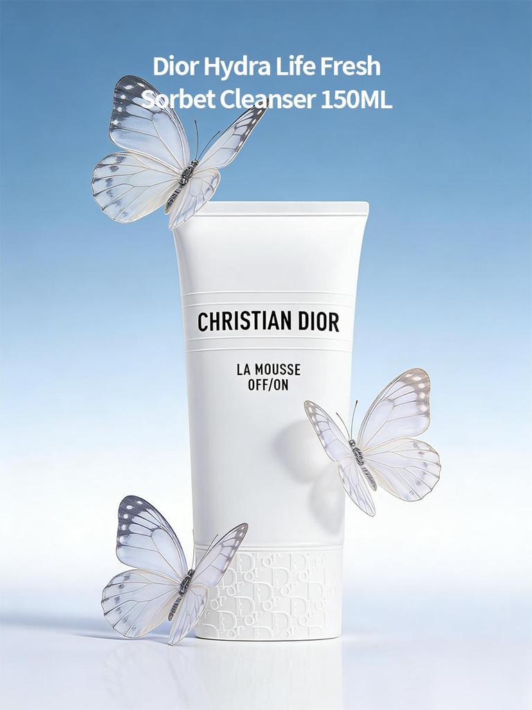Dior Очищающий мусс OFF/ON 150 мл | Мягкое увлажняющее средство для умывания лица | Dior Hydra Life Fresh Sorbet Cleanser