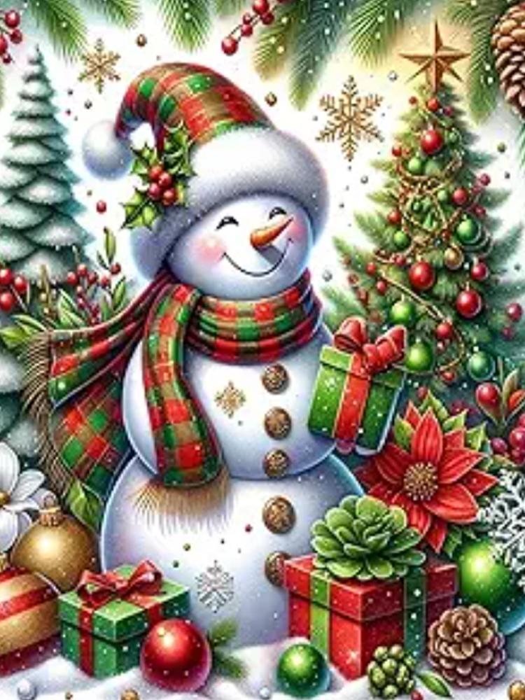 Рождественская алмазная картина Снежный олень Рождественская елка Снеговик Алмазная вышивка Картина Творческие поделки Домашний декор Подарок 5D DIY