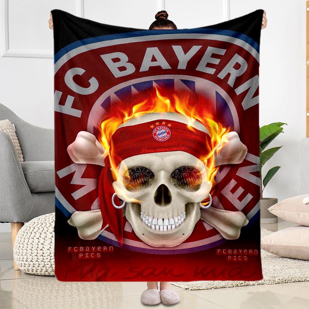 Bayern Munich Blanket Durable Comfort Perfect for Office Chair Couch Seaside Four Seasons Multipurpose Modern Style