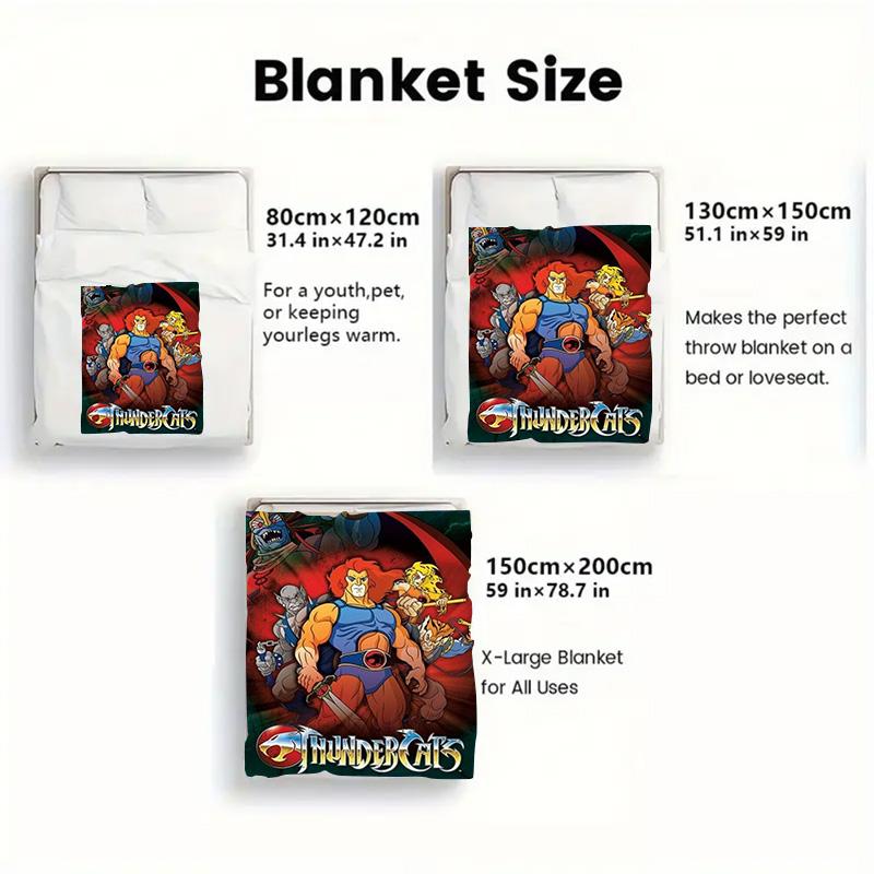 Thundercats 2D Flat Pattern Flannel Blanket High quality All Seasons Warmth and Comfort Perfect for Christmas Gifts.MMT0918092