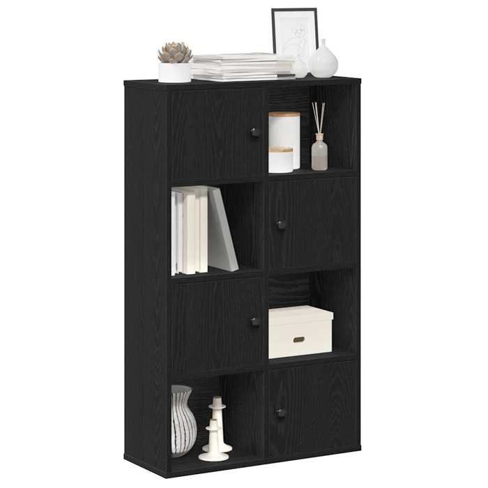 VidaXL Bookcase Black Oak 60x24x101.5 Cm Engineered Wood, Bookshelf, Storage Rack, Book Stand, 860392