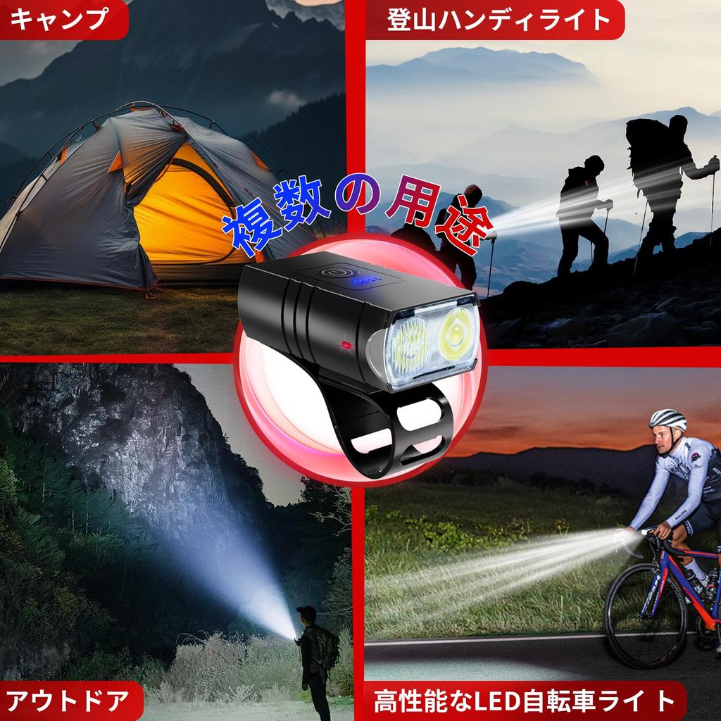 Велосипедная фара Salati, новейшая усовершенствованная велосипедная фара большой емкости 3600 мАч, перезаряжаемая через USB, высокая яркость, дорожный велосипедный фонарь с дисплеем уровня заряда батареи