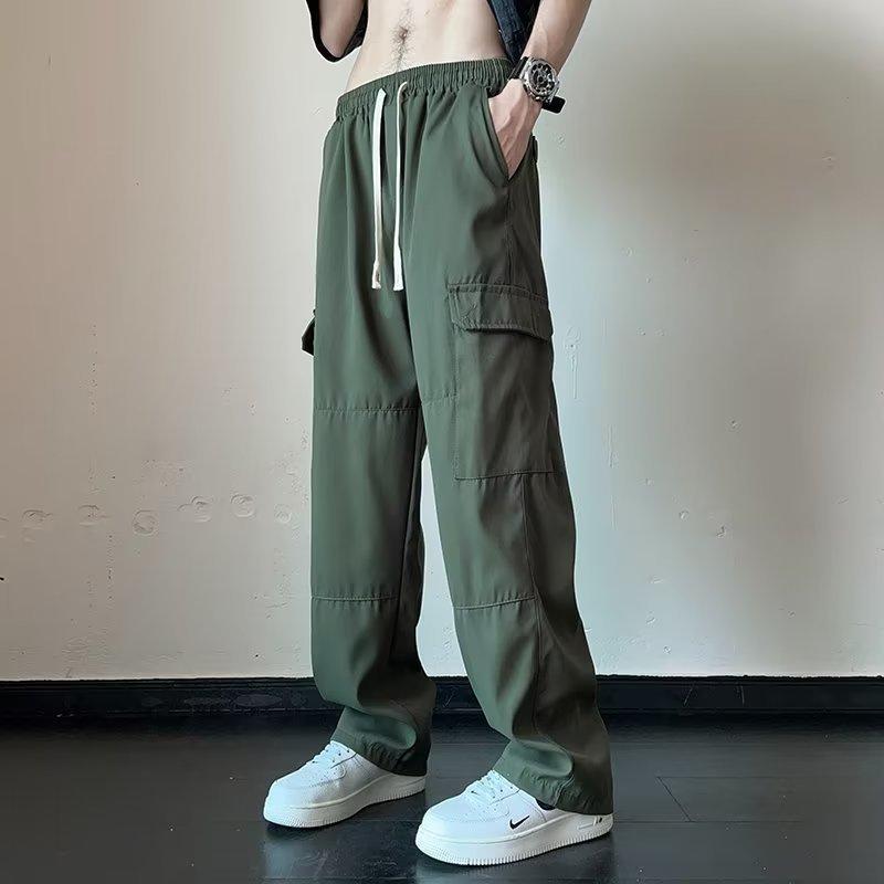 Мужские летние тонкие брюки Strike High Street Straight Work Loose Casual Pants Men