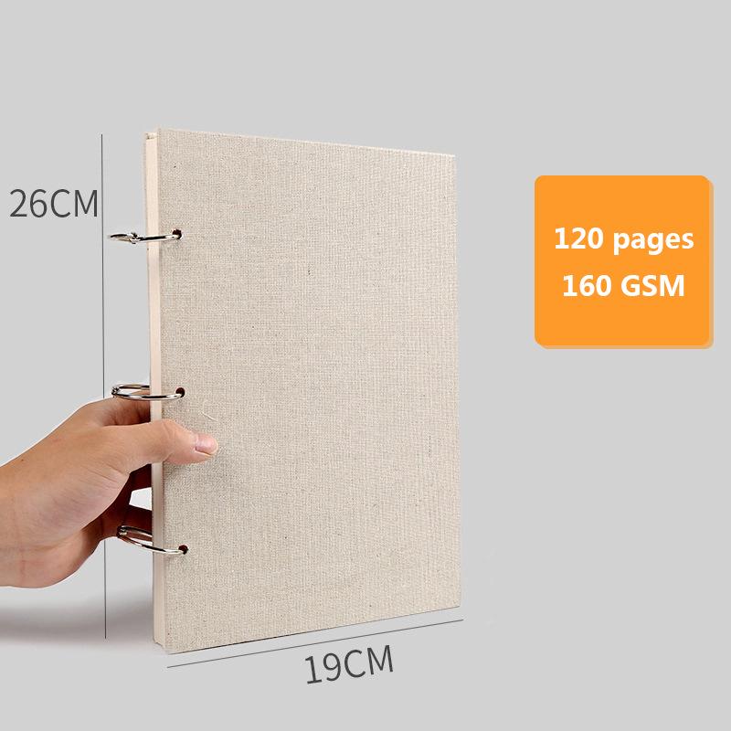Альбом для рисования в льняной обложке 32K, бумага 160 г