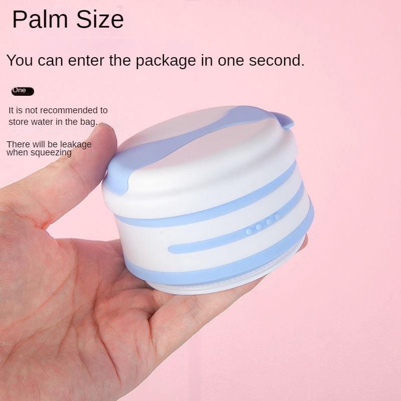 Folding Silica Gel Cup Travel Coffee Cup Student Portable Water Cup Silicone Que Bottle Gargle Cup Can Hold Hot Water