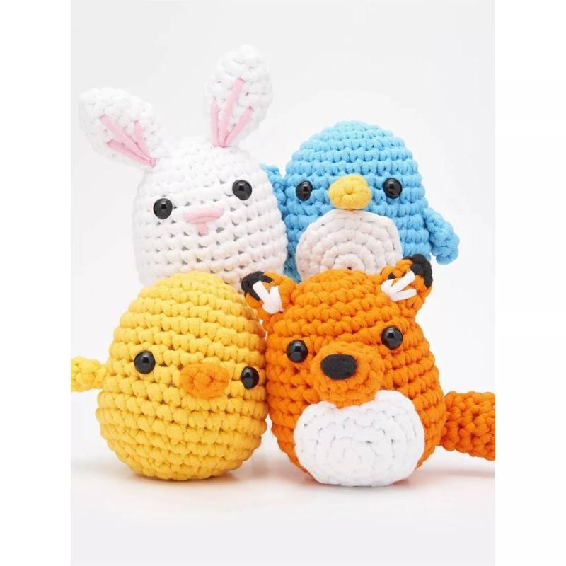 Набор для начинающих вязальщиков крючком с увлекательными видеоуроками для создания животных своими руками в весеннем сезоне 2023 года