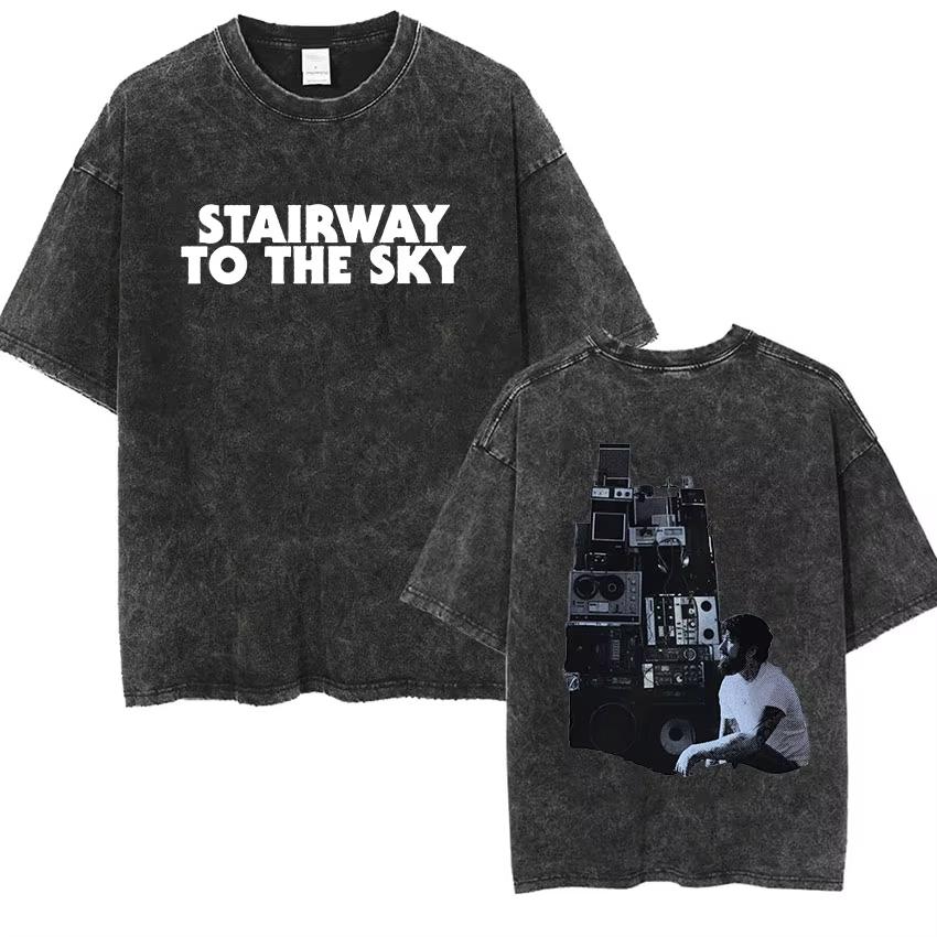 Zayn Startway To The Sky Tour Винтажные потертые футболки Мужская мода Короткие рукава Унисекс Уличная одежда топы