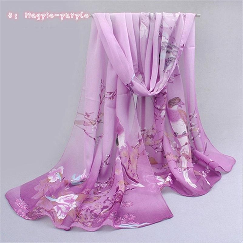 Fashion Women Chiffon Scarf Polyester Print Autumn Summer Pattern Silk Scarves Shawl
