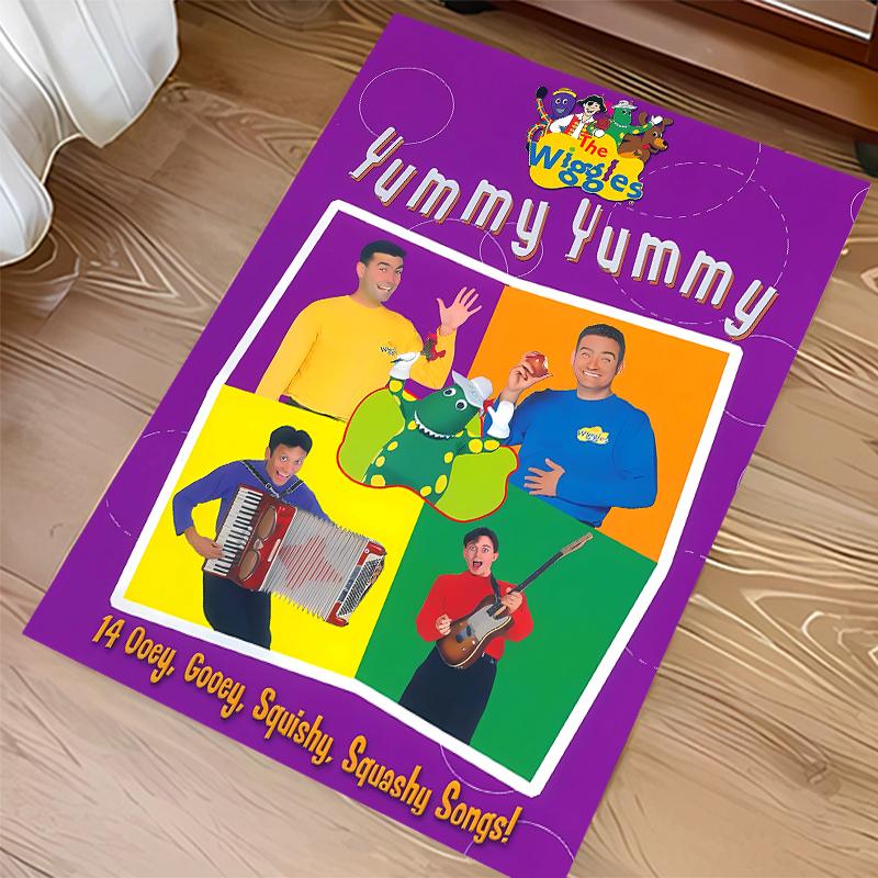 1pc The Wiggles Print Area Rug - Soft,Washable Non-Slip Indoor Mat for Office Chairs,Living Room,Home Office Decorative Rug