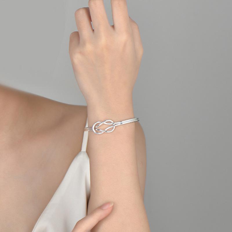 Real Shot Niche Design Feel Zuyin S999 Concentric Knot Bracelet for Women with High-end Lines and Knotted Bracelet Bracelets