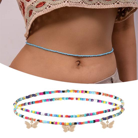 Body Chain Pendant Dress Up Long-lasting Charming Bohemian Layered Waist Chain Jewelry Gift
