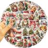 50Pcs Transparent Christmas Bottle Sticker Waterproof Laptop Decoration  Phone Case Decoration