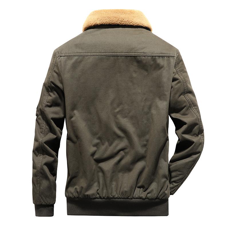 Осенняя и зимняя одежда из хлопка Мужская стираная куртка с ватой Одежда с хлопковой подкладкой Мужская куртка из овечьей шерсти
