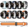 Спортивный двухцветный силиконовый ремешок для Apple Watch Band Ultra 2 49 мм 46 мм 42 44 45 мм браслет для Iwatch Series 10 9 8 7 6 SE 5 4 3