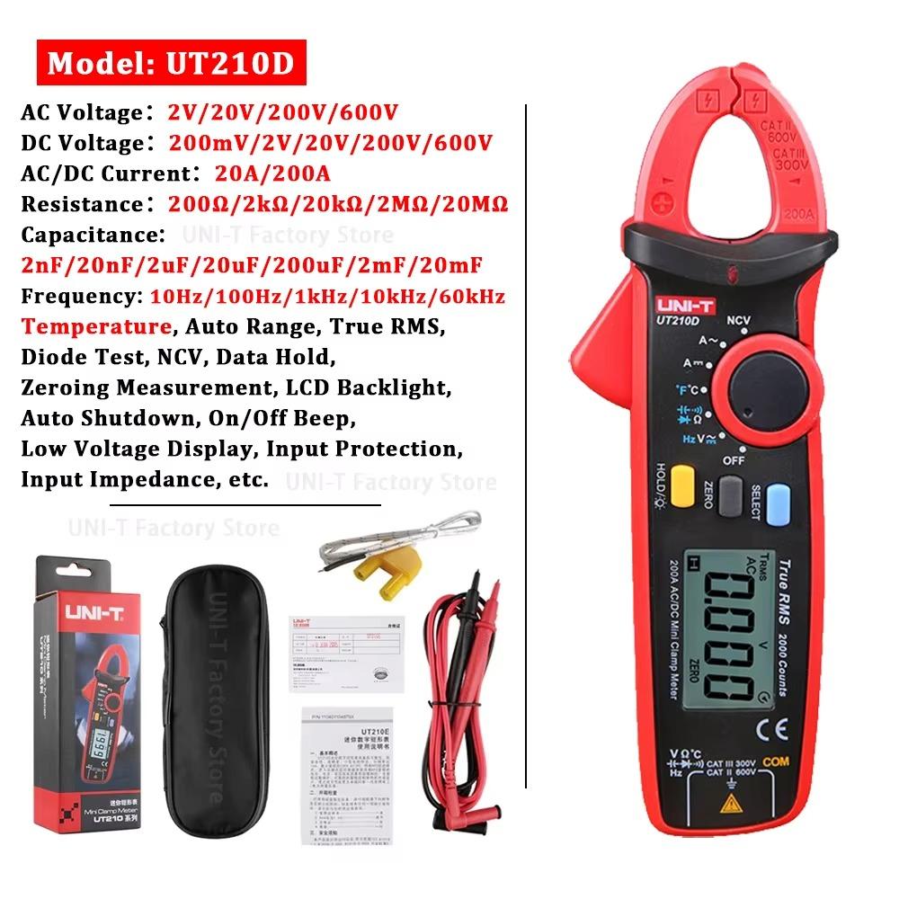 UNI T Токовые клещи UT201+ UT202+ UT202A+ UT203+ UT204+ UT210D UT210E UT211B UT202S UT202BT UT205E UT206B UT207B UT208B UT216C